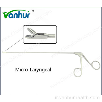 Instruments de laryngoscopie ORL Tête triangulaire micro-laryngée